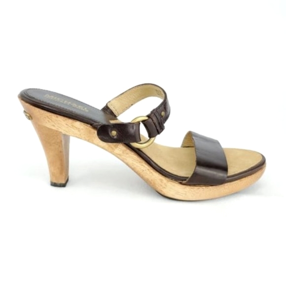 Michael Kors Shoes - MICHAEL KORS LEATHER WOOD PLATFORM SANDALS 7.5